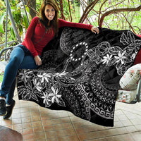 Black Kuki Airani Tapakau Quilt Tribal Anchor Mix Tiare