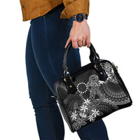 Black Kuki Airani Tapakau Shoulder Handbag Tribal Anchor Mix Tiare