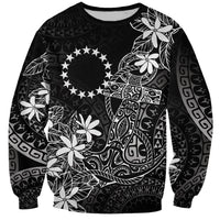 Black Kuki Airani Tapakau Sweatshirt Tribal Anchor Mix Tiare LT7 Unisex Black - Polynesian Pride