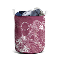 Maroon Kuki Airani Tapakau Laundry Basket Tribal Anchor Mix Tiare
