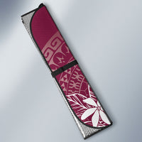 Maroon Kuki Airani Tapakau Auto Sun Shade Tribal Anchor Mix Tiare