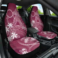 Maroon Kuki Airani Tapakau Car Seat Cover Tribal Anchor Mix Tiare