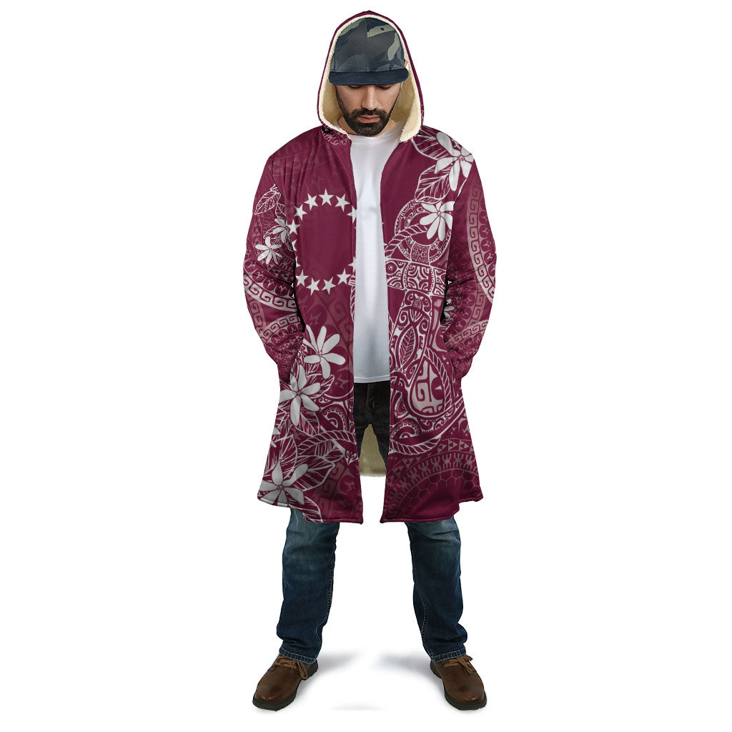 Maroon Kuki Airani Tapakau Cloak Tribal Anchor Mix Tiare LT7 - Polynesian Pride