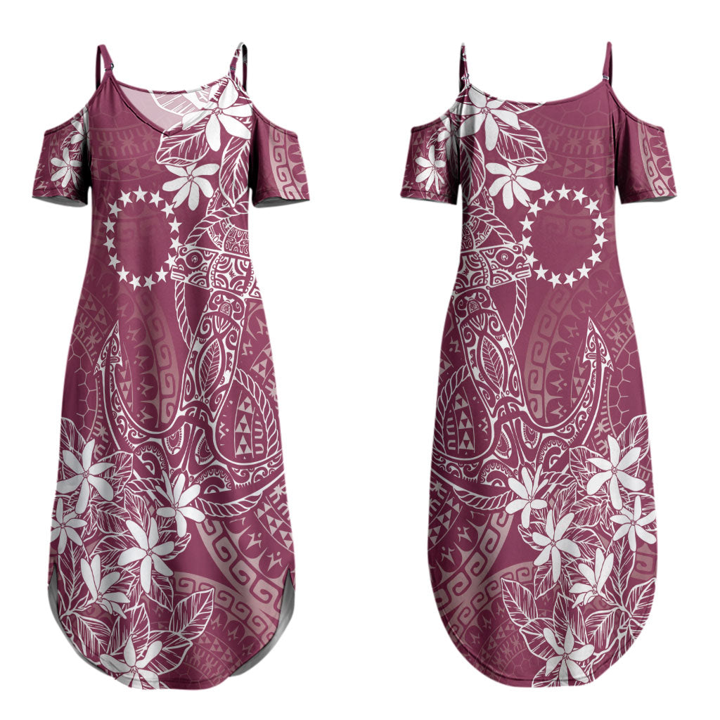 Maroon Kuki Airani Tapakau Couples Matching Summer Maxi Dress and Hawaiian Shirt Tribal Anchor Mix Tiare LT7 - Polynesian Pride