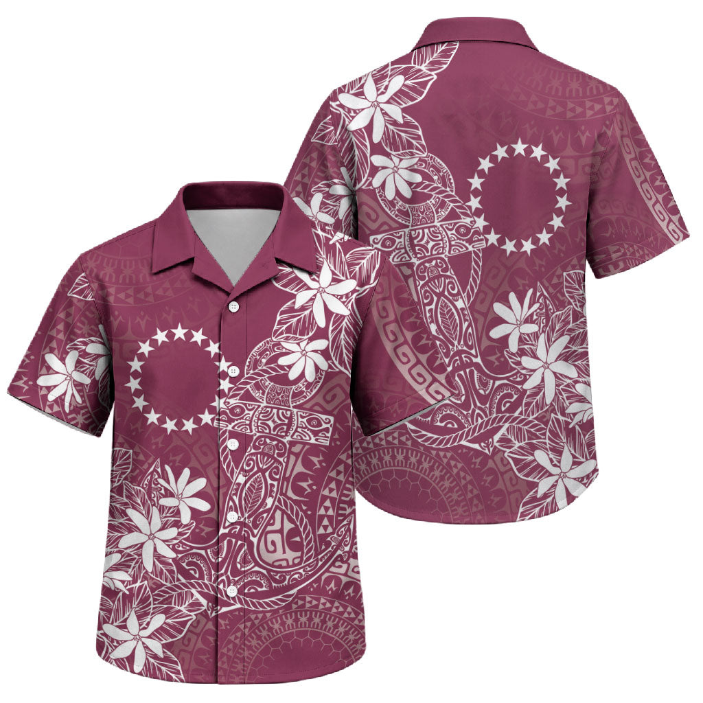 Maroon Kuki Airani Tapakau Family Matching Off Shoulder Short Dress and Hawaiian Shirt Tribal Anchor Mix Tiare LT7 Son's Shirt Maroon - Polynesian Pride