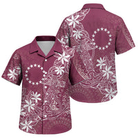 Maroon Kuki Airani Tapakau Family Matching Off Shoulder Short Dress and Hawaiian Shirt Tribal Anchor Mix Tiare LT7 Son's Shirt Maroon - Polynesian Pride