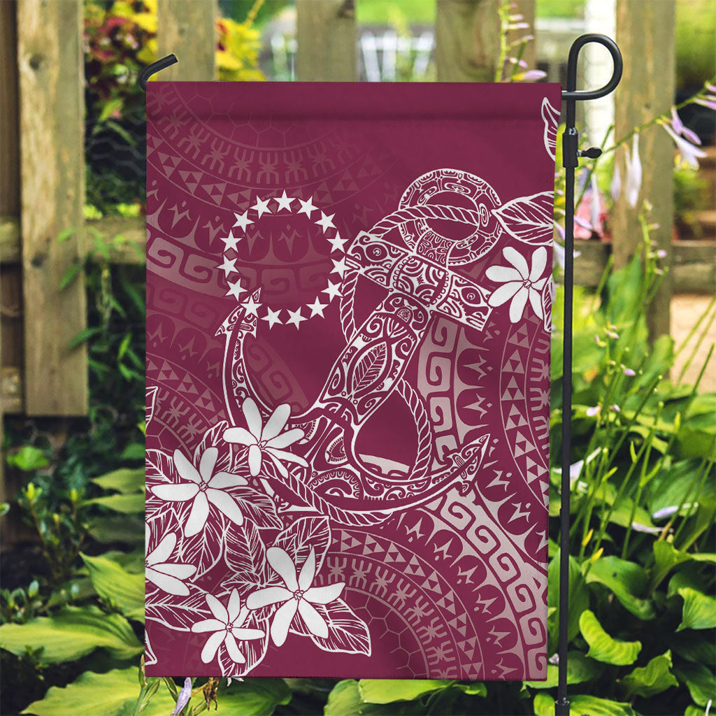 Maroon Kuki Airani Tapakau Garden Flag Tribal Anchor Mix Tiare