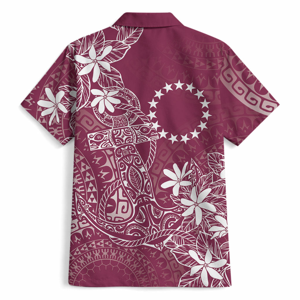 Maroon Kuki Airani Tapakau Hawaiian Shirt Tribal Anchor Mix Tiare LT7 - Polynesian Pride