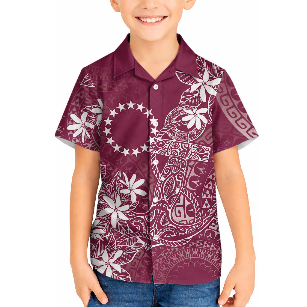 Maroon Kuki Airani Tapakau Hawaiian Shirt Tribal Anchor Mix Tiare LT7 - Polynesian Pride