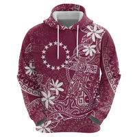 Maroon Kuki Airani Tapakau Hoodie Tribal Anchor Mix Tiare