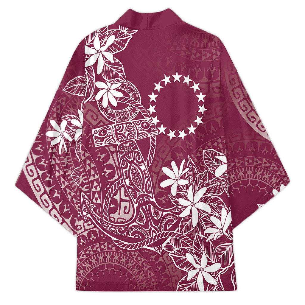 Maroon Kuki Airani Tapakau Kimono Tribal Anchor Mix Tiare LT7 - Polynesian Pride
