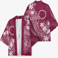 Maroon Kuki Airani Tapakau Kimono Tribal Anchor Mix Tiare LT7 - Polynesian Pride