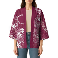 Maroon Kuki Airani Tapakau Kimono Tribal Anchor Mix Tiare LT7 - Polynesian Pride