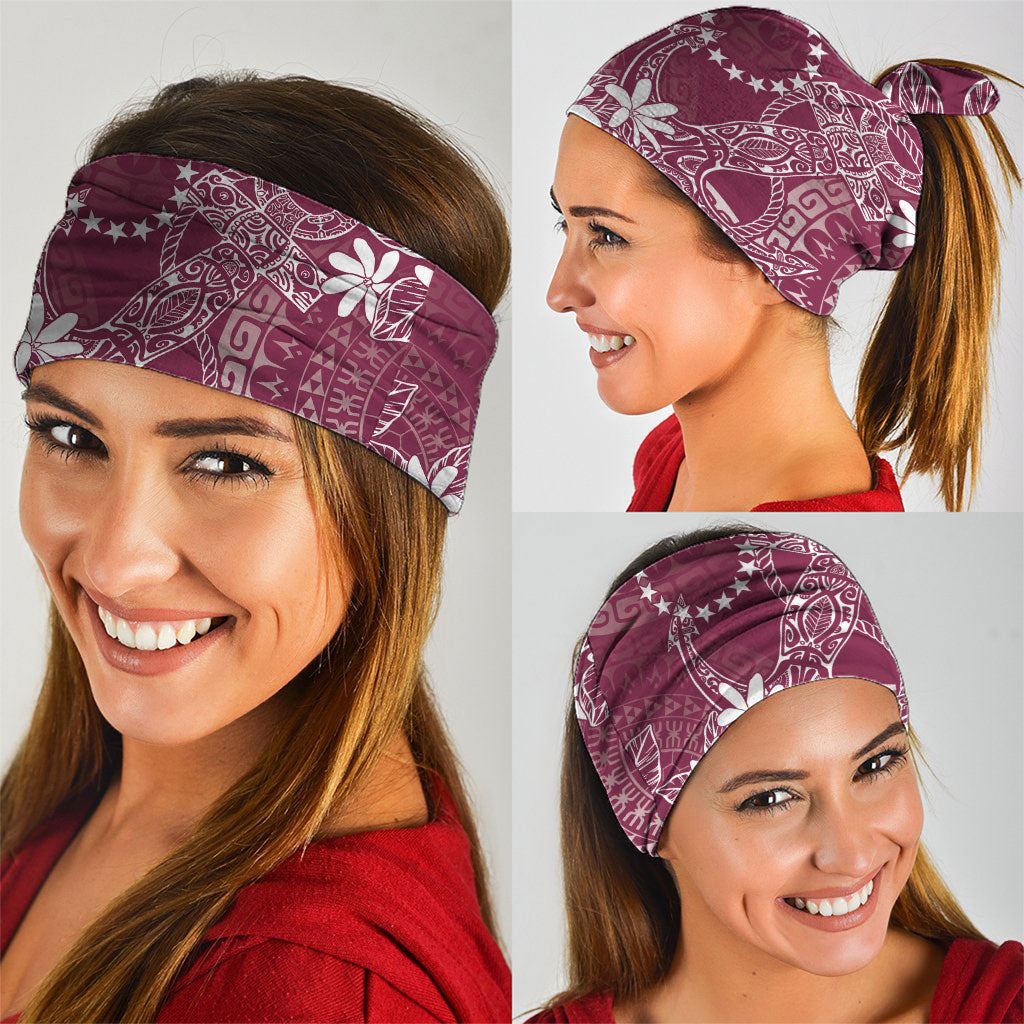 Maroon Kuki Airani Tapakau Neck Gaiter Tribal Anchor Mix Tiare