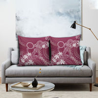 Maroon Kuki Airani Tapakau Pillow Cover Tribal Anchor Mix Tiare