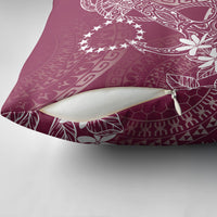Maroon Kuki Airani Tapakau Pillow Cover Tribal Anchor Mix Tiare