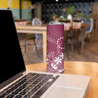 Maroon Kuki Airani Tapakau Skinny Tumbler Tribal Anchor Mix Tiare