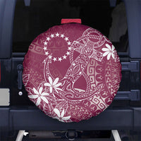 Maroon Kuki Airani Tapakau Spare Tire Cover Tribal Anchor Mix Tiare