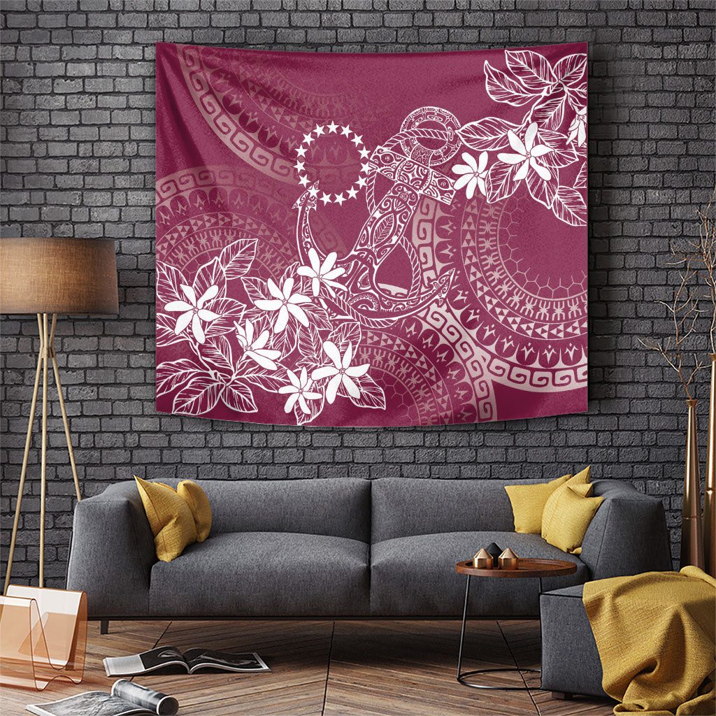 Maroon Kuki Airani Tapakau Tapestry Tribal Anchor Mix Tiare LT7 Maroon - Polynesian Pride