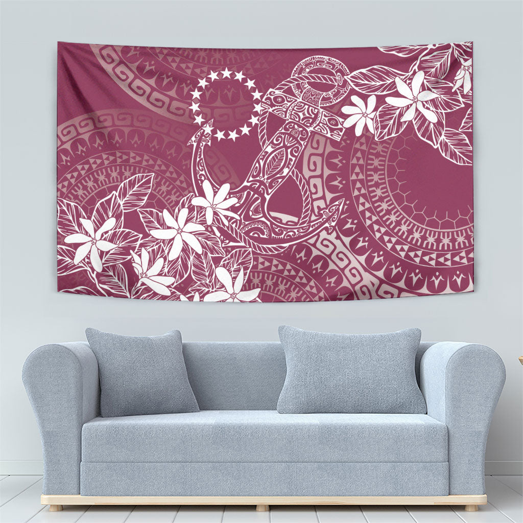 Maroon Kuki Airani Tapakau Tapestry Tribal Anchor Mix Tiare LT7 - Polynesian Pride