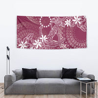 Maroon Kuki Airani Tapakau Tapestry Tribal Anchor Mix Tiare LT7 - Polynesian Pride