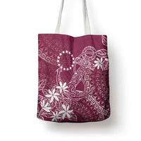 Maroon Kuki Airani Tapakau Tote Bag Tribal Anchor Mix Tiare