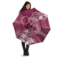 Maroon Kuki Airani Tapakau Umbrella Tribal Anchor Mix Tiare LT7 - Polynesian Pride