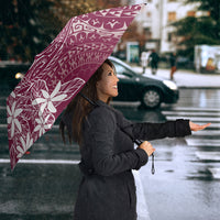 Maroon Kuki Airani Tapakau Umbrella Tribal Anchor Mix Tiare LT7 - Polynesian Pride