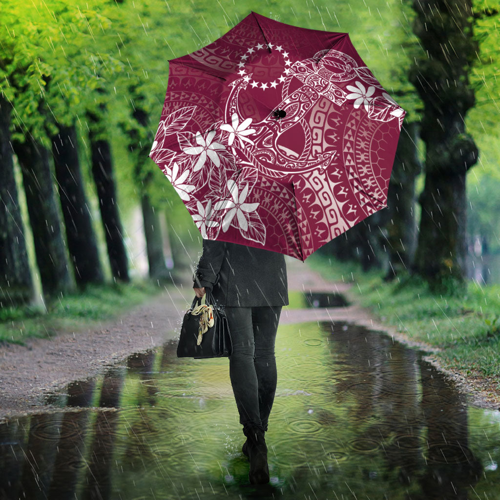 Maroon Kuki Airani Tapakau Umbrella Tribal Anchor Mix Tiare LT7 - Polynesian Pride