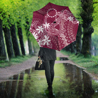 Maroon Kuki Airani Tapakau Umbrella Tribal Anchor Mix Tiare LT7 - Polynesian Pride