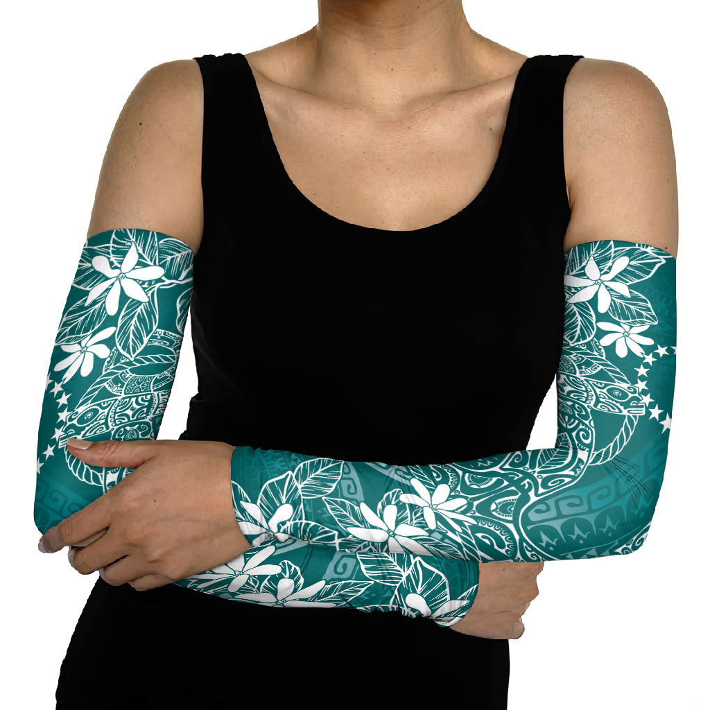 Teal Kuki Airani Tapakau Arm Sleeves Tribal Anchor Mix Tiare