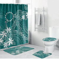 Teal Kuki Airani Tapakau Bathroom Set Tribal Anchor Mix Tiare LT7 Bathroom Set (4 pcs) Teal - Polynesian Pride