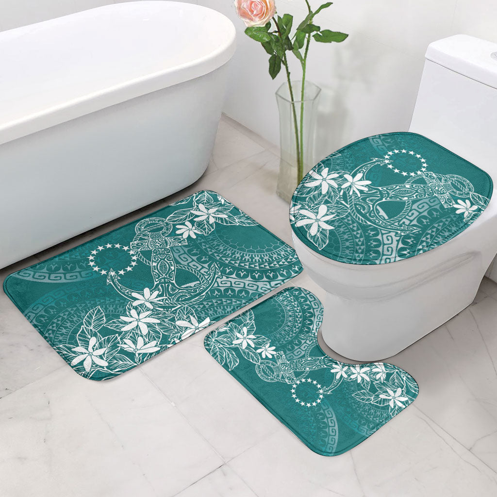 Teal Kuki Airani Tapakau Bathroom Set Tribal Anchor Mix Tiare LT7 - Polynesian Pride