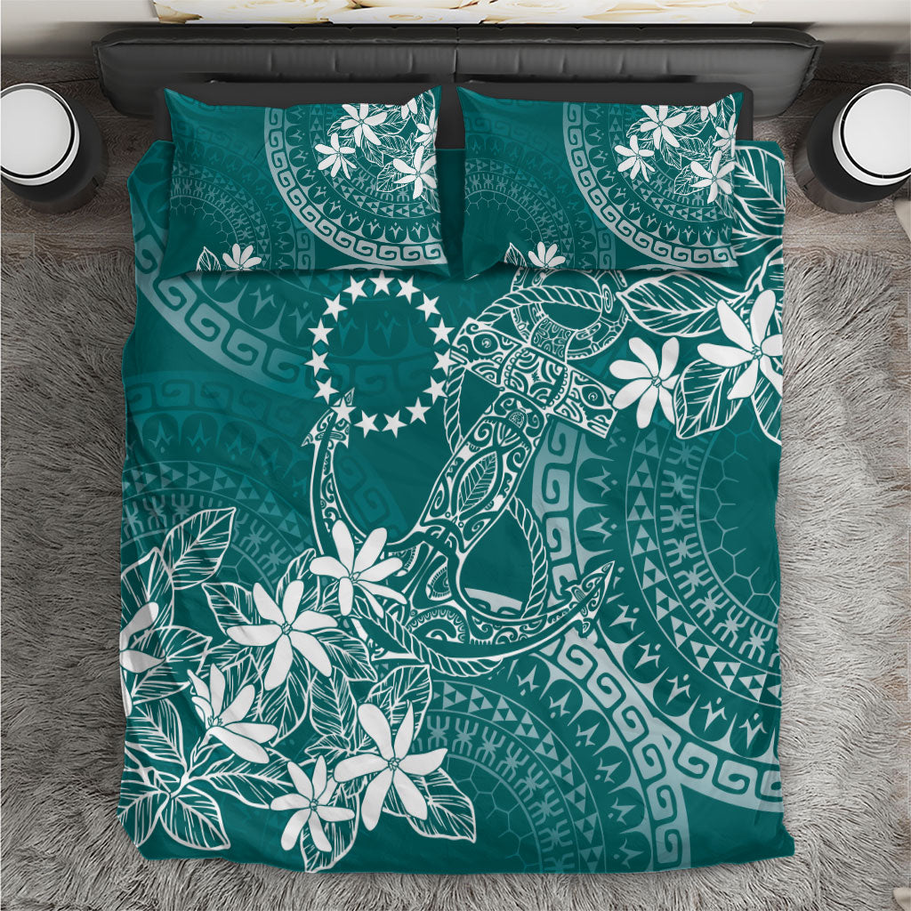 Teal Kuki Airani Tapakau Bedding Set Tribal Anchor Mix Tiare