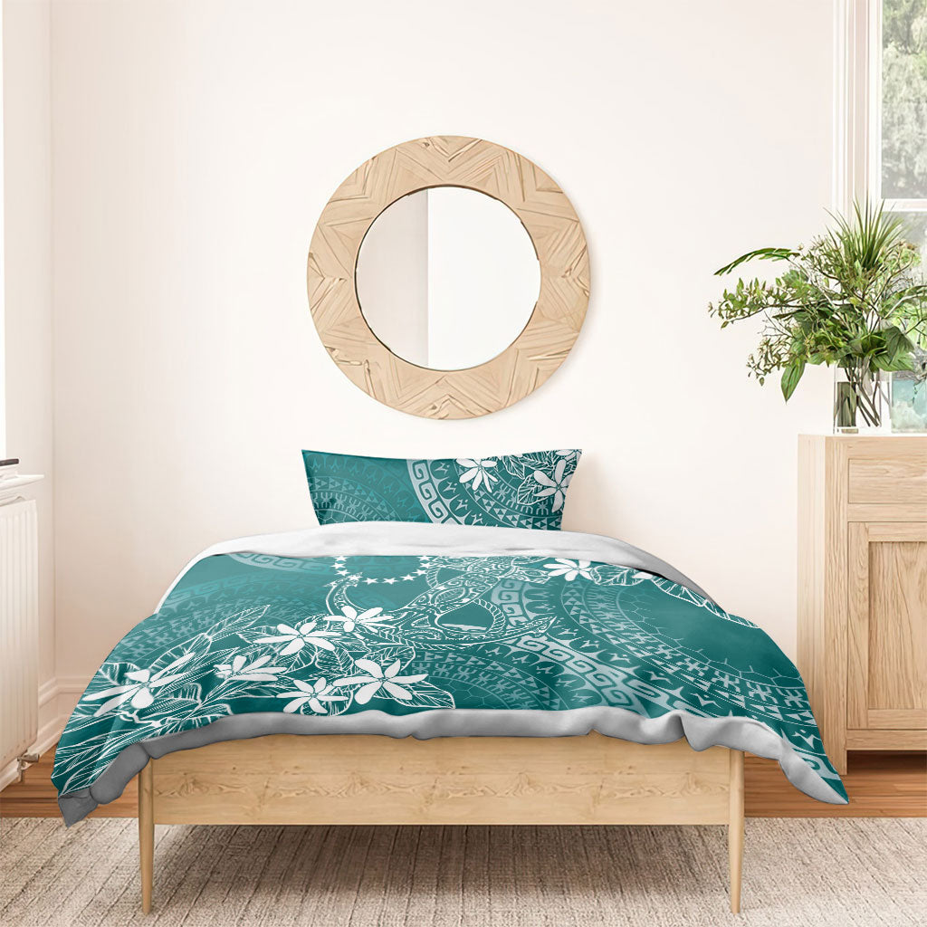 Teal Kuki Airani Tapakau Bedding Set Tribal Anchor Mix Tiare