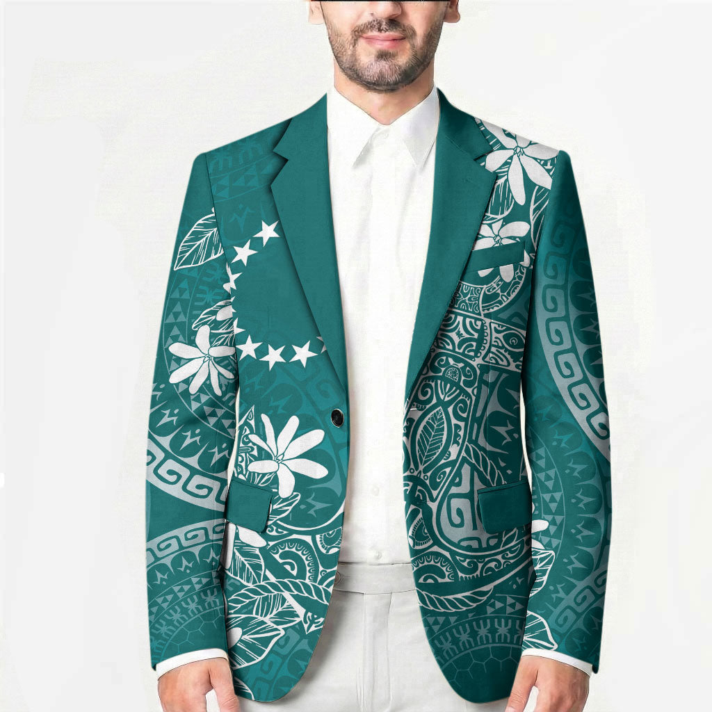 Teal Kuki Airani Tapakau Blazer Tribal Anchor Mix Tiare