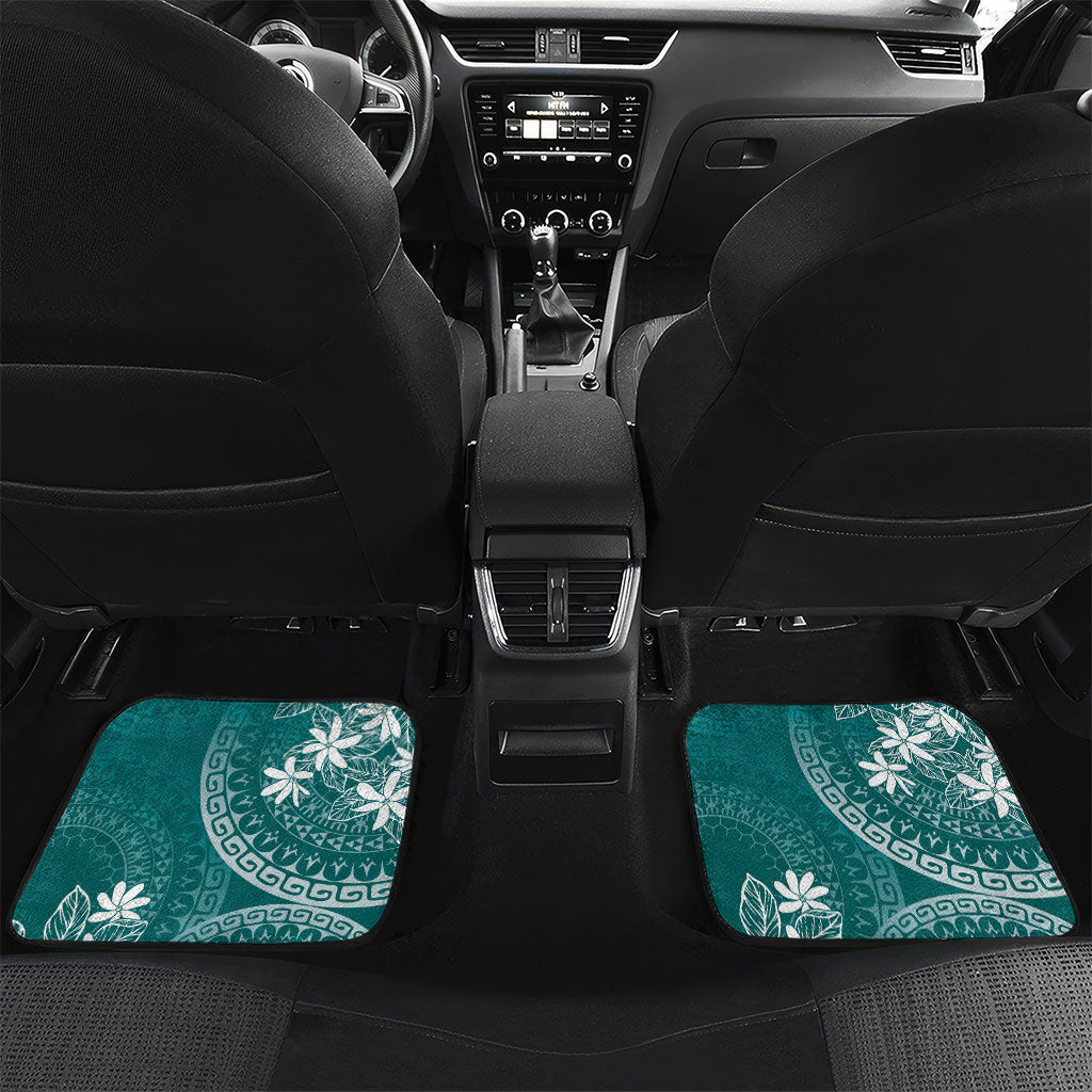 Teal Kuki Airani Tapakau Car Mats Tribal Anchor Mix Tiare