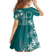 Teal Kuki Airani Tapakau Family Matching Puletasi and Hawaiian Shirt Tribal Anchor Mix Tiare