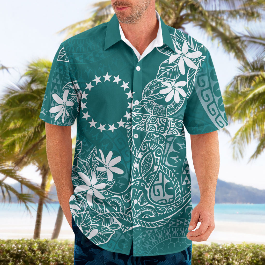 Teal Kuki Airani Tapakau Hawaiian Shirt Tribal Anchor Mix Tiare LT7 - Polynesian Pride