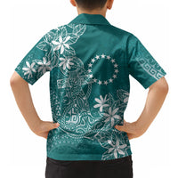 Teal Kuki Airani Tapakau Hawaiian Shirt Tribal Anchor Mix Tiare LT7 - Polynesian Pride