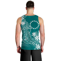 Teal Kuki Airani Tapakau Men Tank Top Tribal Anchor Mix Tiare