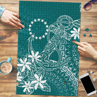Teal Kuki Airani Tapakau Puzzle Tribal Anchor Mix Tiare LT7 Teal - Polynesian Pride
