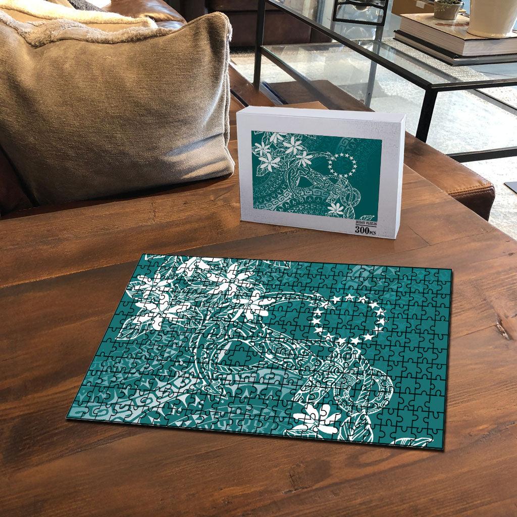 Teal Kuki Airani Tapakau Puzzle Tribal Anchor Mix Tiare LT7 - Polynesian Pride