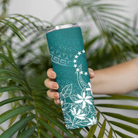 Teal Kuki Airani Tapakau Skinny Tumbler Tribal Anchor Mix Tiare