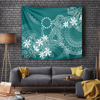 Teal Kuki Airani Tapakau Tapestry Tribal Anchor Mix Tiare LT7 Teal - Polynesian Pride