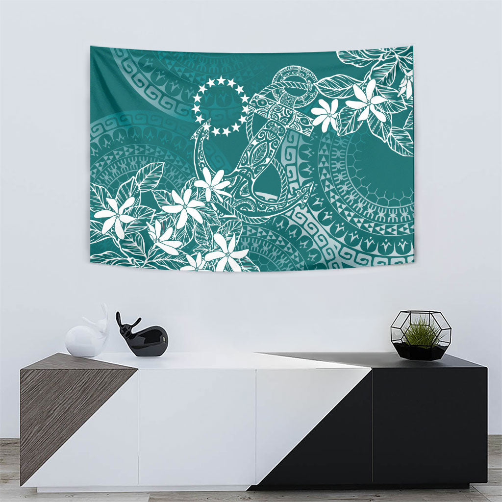 Teal Kuki Airani Tapakau Tapestry Tribal Anchor Mix Tiare LT7 - Polynesian Pride