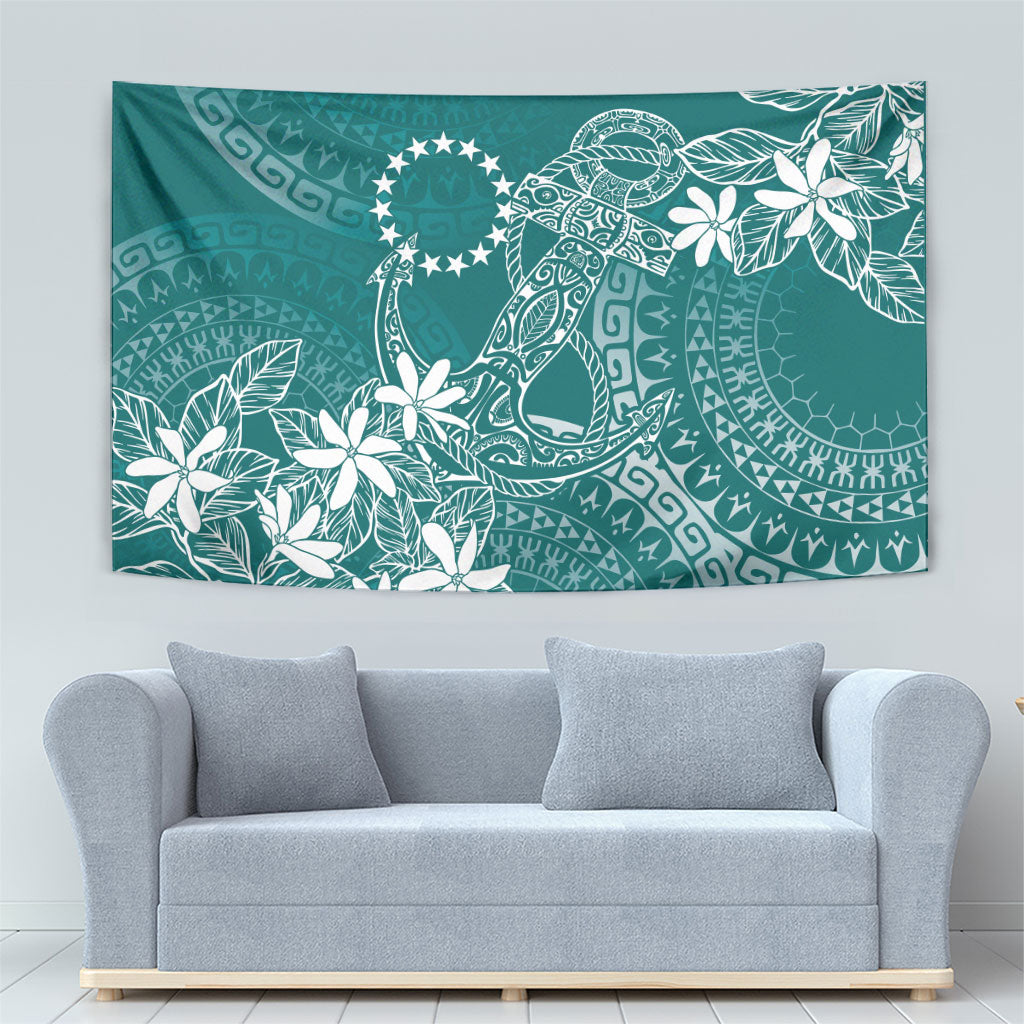 Teal Kuki Airani Tapakau Tapestry Tribal Anchor Mix Tiare LT7 - Polynesian Pride