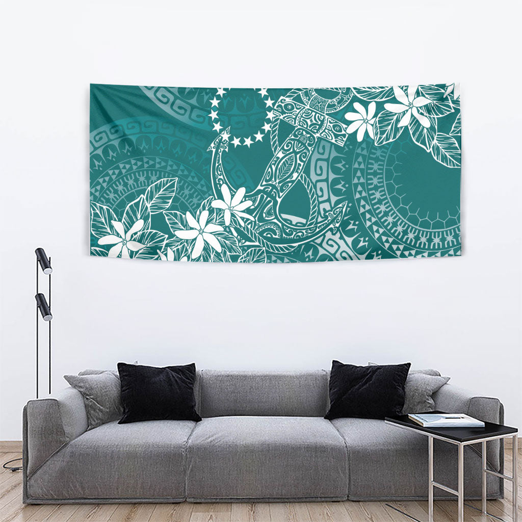 Teal Kuki Airani Tapakau Tapestry Tribal Anchor Mix Tiare LT7 - Polynesian Pride