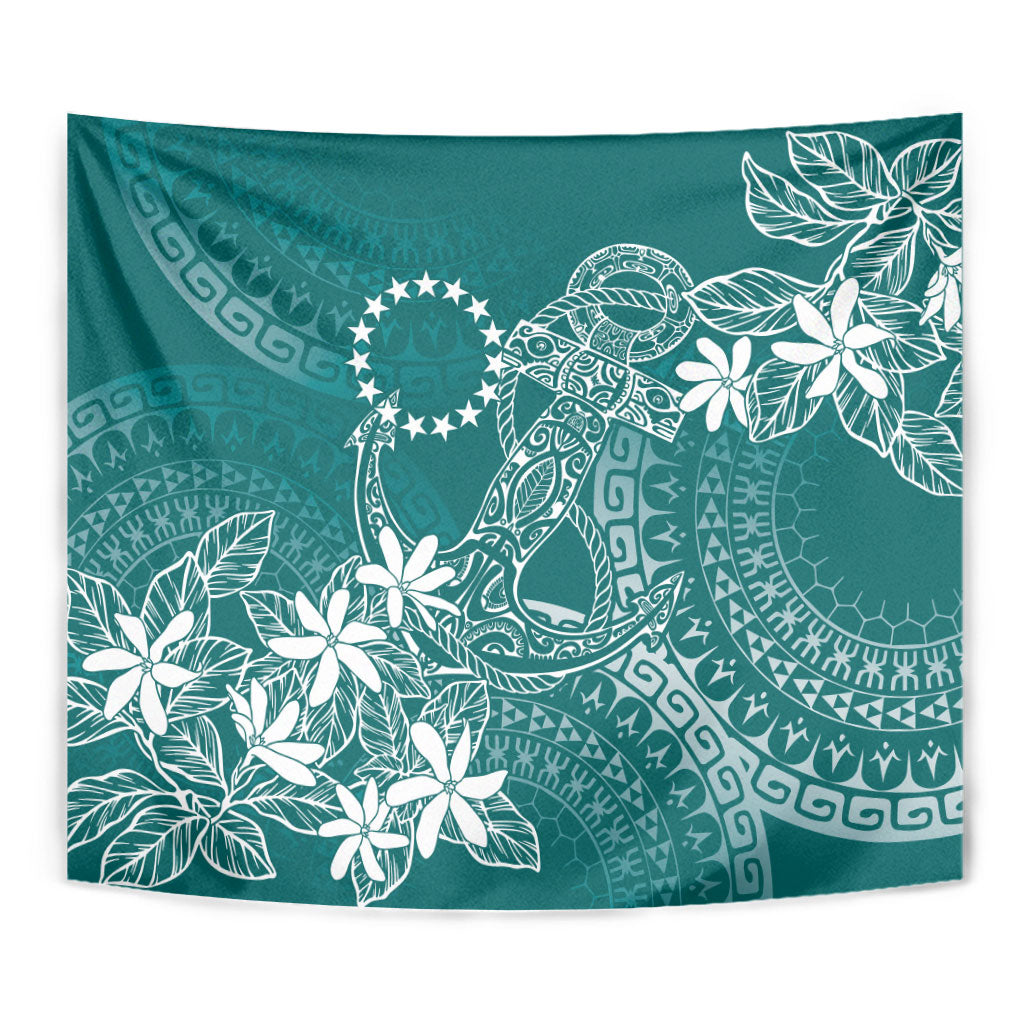 Teal Kuki Airani Tapakau Tapestry Tribal Anchor Mix Tiare LT7 - Polynesian Pride