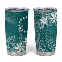 Teal Kuki Airani Tapakau Tumbler Cup Tribal Anchor Mix Tiare LT7 Teal - Polynesian Pride